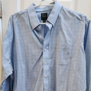 Jos. A. Bank Light Blue Grid Dress Shirt